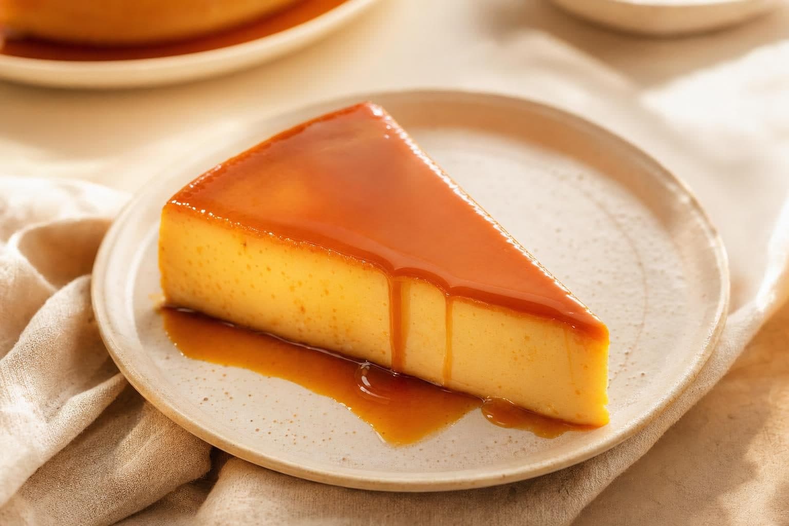 Neapolitan flan with caramel